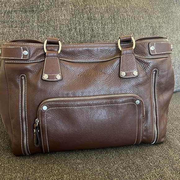 Longchamp Rich Brown Leather Satchel - Picture 3 of 16